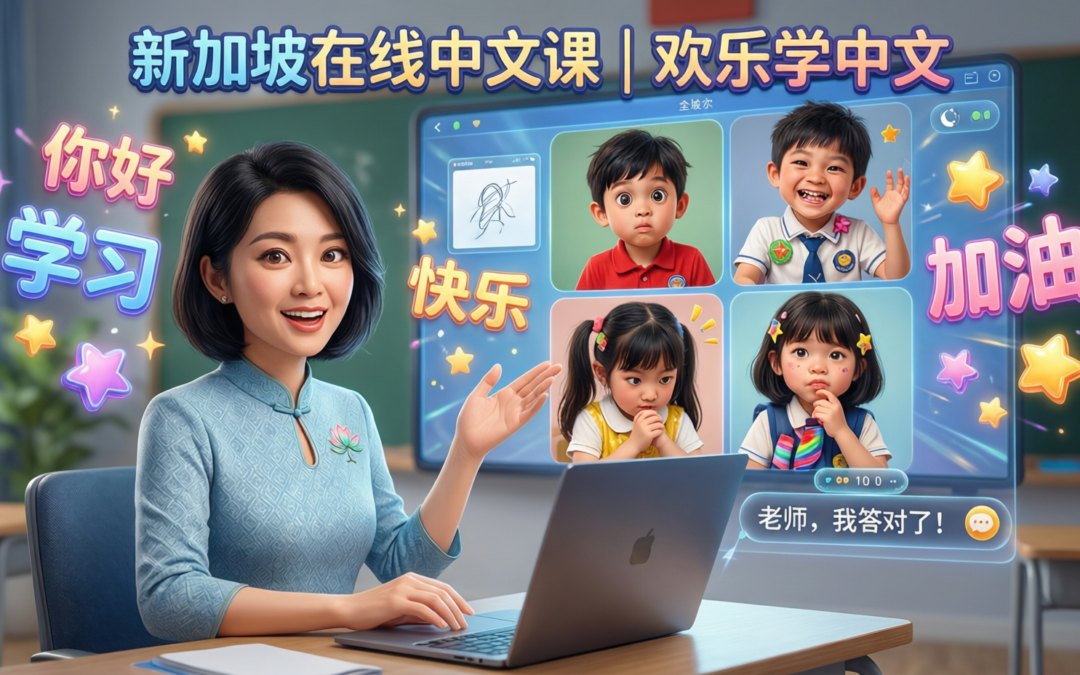 Online Chinese Tuition Singapore - A Chinese tutor teaching primary school kids online