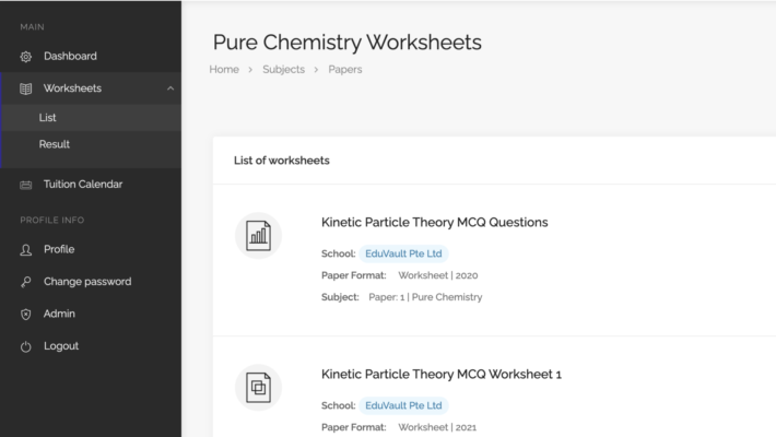Eduvault backend do your worksheet